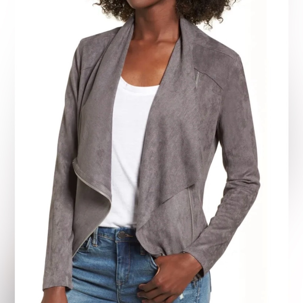 Blank NYC Faux Suede Drape Jacket-NWOT